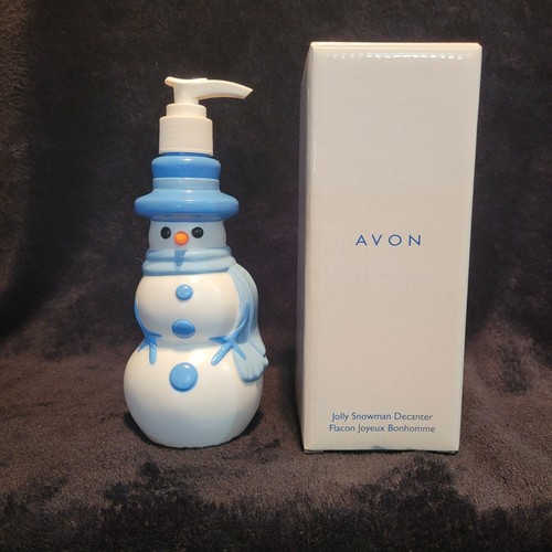 Avon Jolly Pupazzo di Neve 2004 Nuovo con scatola Decanter Sapone Nuovo da Collezione Tema Invernale - Foto 7 di 7