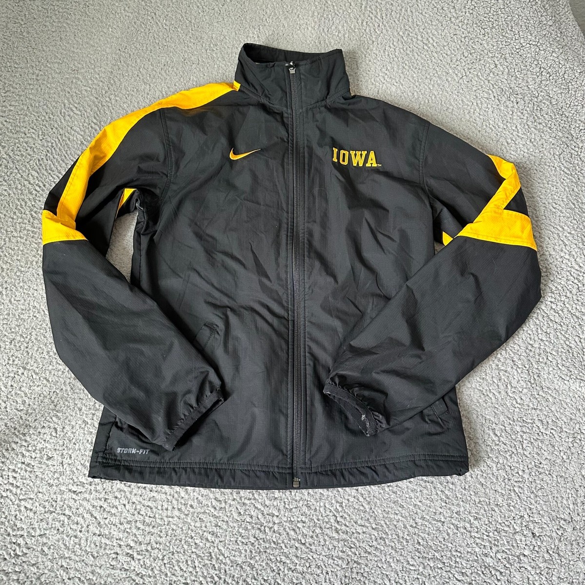 Nike Iowa ウォームアップジャケット 黒/黄色 Iowa Hawkeyes Jacket Adult Small Black Gold Full Zip Nike