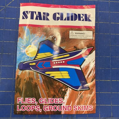 New in Package Vintage Star Glider Plane Flies, Glides, Loops, Ground Skims B14
