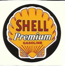 Shell Premium Gasoline  Retro  Decal - 