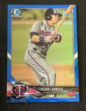 Trevor Larnach 2018 1st Bowman Chrome True Blue Refractor /150 Twins Rookie