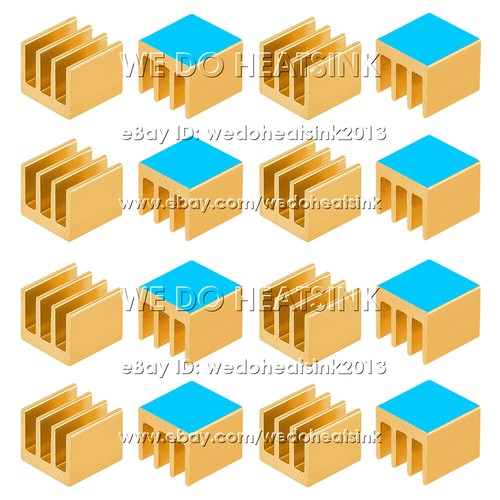 50 pièces refroidisseur de radiateur dissipateur thermique en aluminium extrudé avec ruban thermique pré-appliqué - Photo 21/134