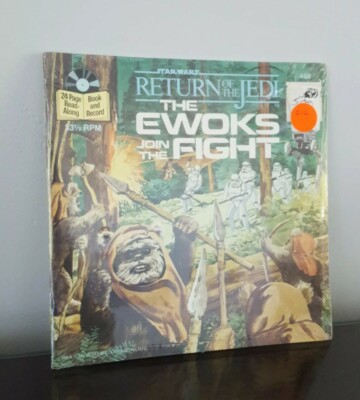 1983 star wars return of the jedi book and record mip