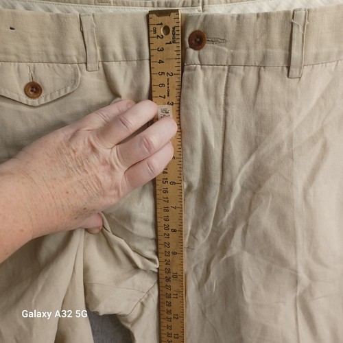 Polo Ralph Lauren Beige LINEN BLEND 38x32 Straight Fit Chino Style Pants - Picture 10 of 20