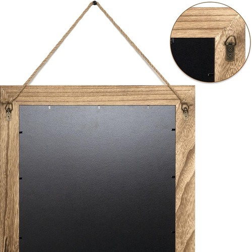 Versatile 20x16 Rustic Brown Wall Mirror - Ideal for Bathroom, Entryway & More - Picture 6 of 8