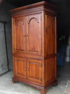 Rare Vintage Armoire Dixie Furniture Usa Made Cherry Finish