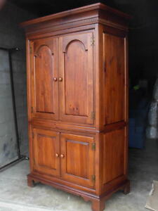 Rare Vintage Armoire Dixie Furniture Usa Made Cherry Finish