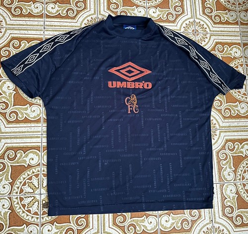 Maglia Rarissima Anni 90 Vintage Umbro Chelsea Football Match Worn Allenamento