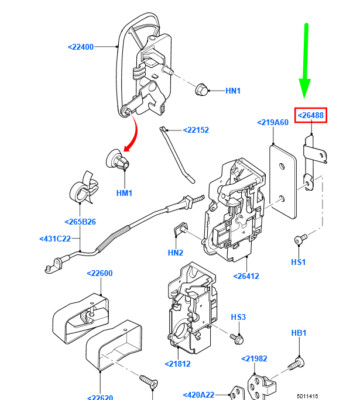 FORD TRANSIT MK3 Türschloss hinten Steuerung rechts Distanzstück 4066902 NEU ORIGINAL
