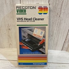 Recoton VHS Video Cassette Head Cleaner Non-Abrasive Wet System for VCR V-141 