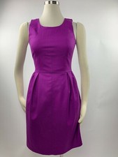 NEW J. Crew Orchid Purple Fit Flare Aline Wool Stretch Dress 0 108$
