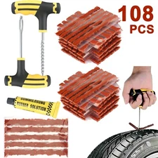 108pcs Tire Repair Kit Heavy Duty Tire Plug Kit Car Truck Motorcycle Plug Patch