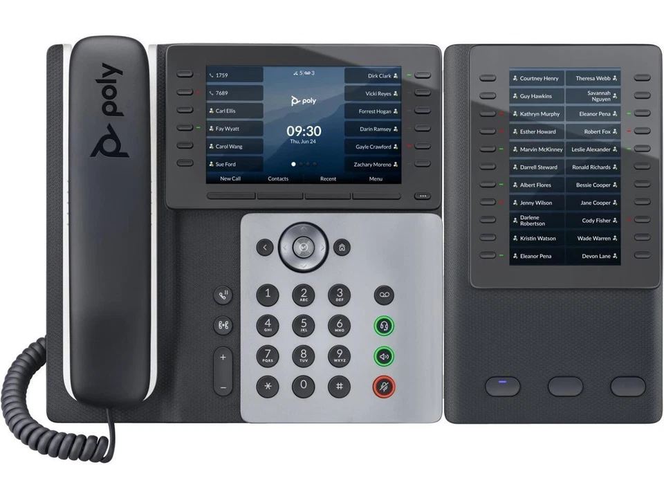 HP Poly Edge E550 IP Phone and PoE-enabled, Wi-Fi Desktop phone, Black | 82M91AA - Image 2 of 4