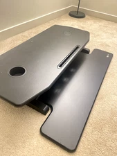 Star Ergonomics - Electric Standing Desk Converter with Qi Certified Wireless Ch