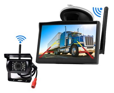 Wireless 1080P 5'' IPS HD Monitor Reversing Camera Kit for Van Trailer RV Truck
