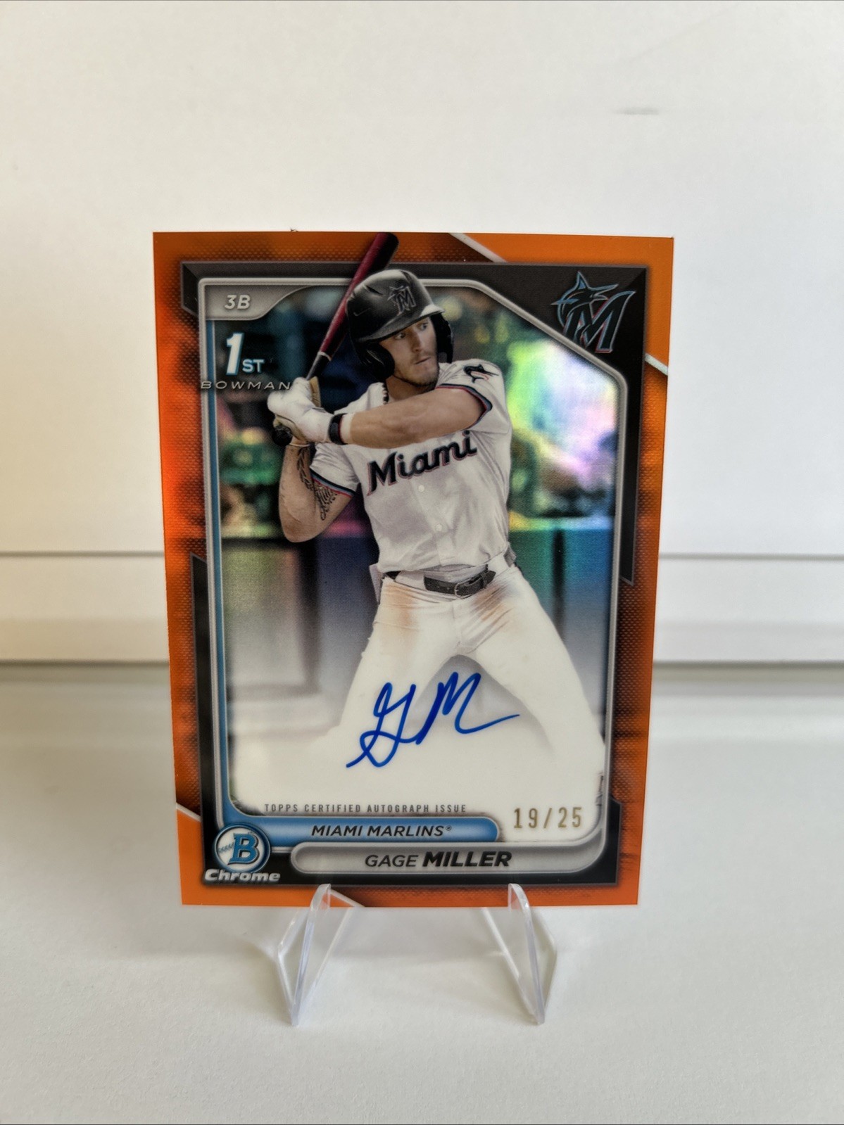 2024 Bowman Chrome Gage Miller True Orange Auto 19/25 #CPA-GM 🔥