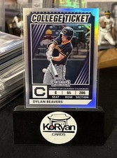 2022 Elite Extra Edition College Ticket Optic #CTO-10 Dylan Beavers Silver Holo