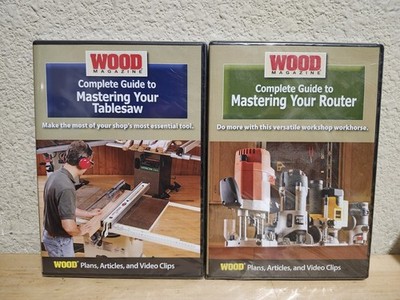 NEW WOOD MAGAZINE COMPLETE GUIDE TO MASTERING ROUTER & TABLES DVD LOT OF 2