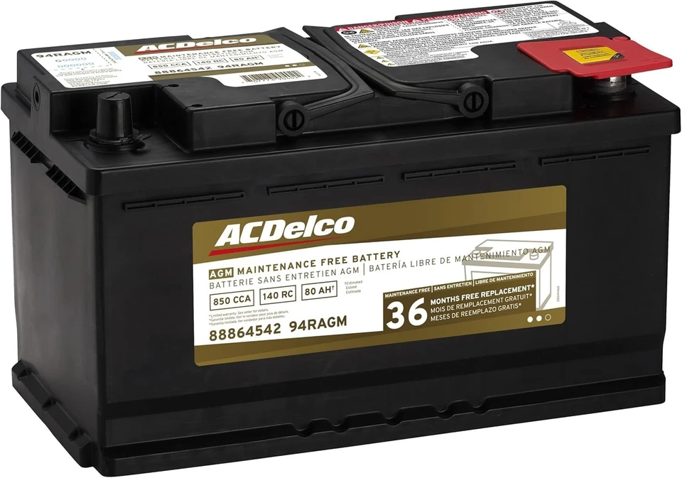 ACDelco Gold 94RAGM (88864542) 36 Month Warranty AGM BCI Group 94R Battery - Image 2 of 4