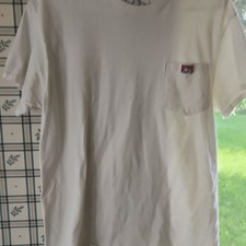 Ben Davis Men's M White Cotton Pocket Logo Short Sleeve T-Shirt