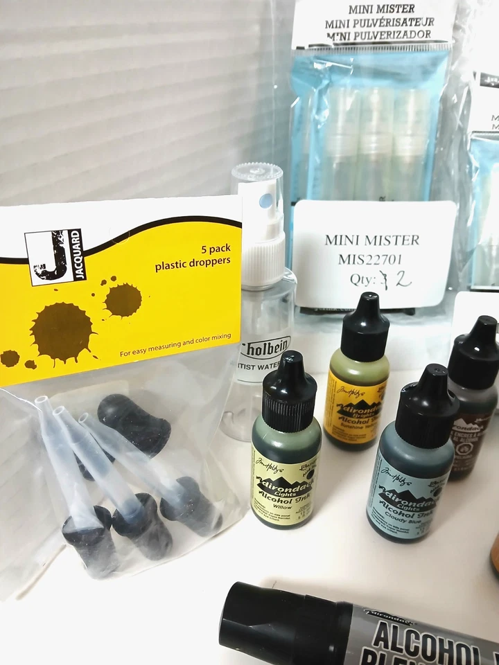 批量 23 件 Tim Holtz Adirondack 酒精墨水 + 工具套装 | 游骑兵混合媒体套装 — 第 3/4 张图片