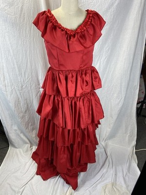 strapless open back dress Kylie Red High-Neck Maxi Dress With Chiffon Skirt – Club L London