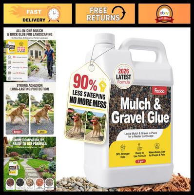 Fast Dry Landscaping Glue - 128 fl oz Weather Resistant Mulch & Gravel Stabilize