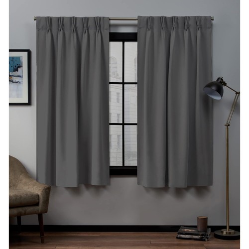 Magic Drapes Pinch Pleated Drapes 45 Inch Length 2 Panels Set Room Darkening ...