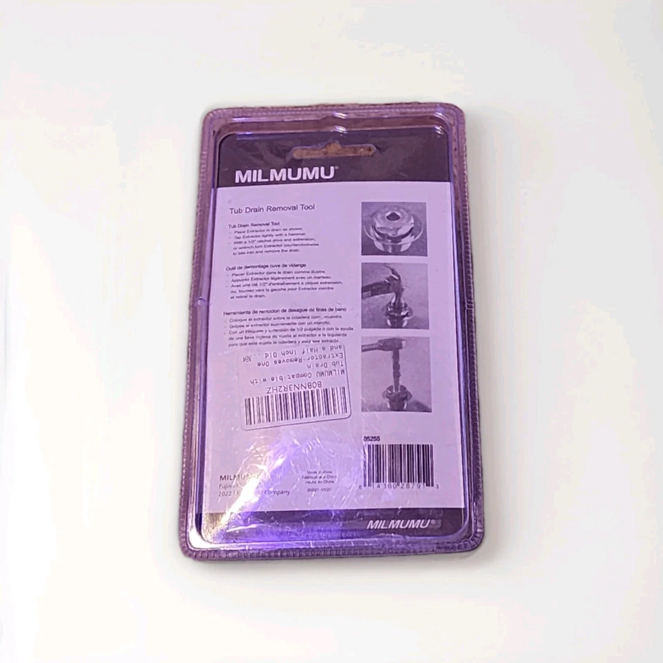 Milmumu Tub Drain Extractor Tool 1-1/2" Drain Removal Solution - Image 2 of 2