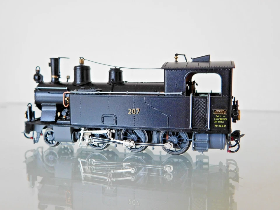 HRF #1751C SBB Brunig Bahn G 3/4 #207 Black with Grey Chassis Swiss Metre gauge - Image 2 of 4
