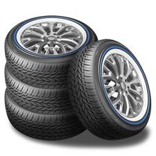 4 Vogue Tyre Custom Built Radial Blue White Sidewall 21570r15 103h Tires