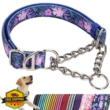 Boho Martingale Dog Collar XXL Heavy Duty Reflective Chain