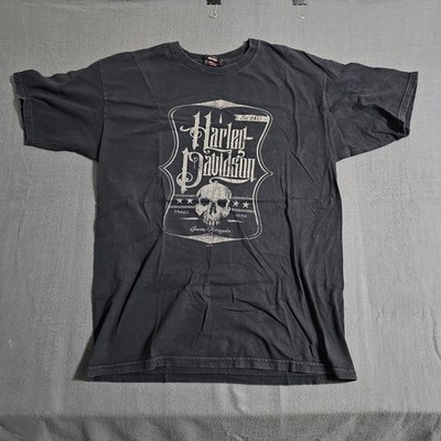 Harley Davidson Large St. Charles Missouri Black Graphic Short Sleeve T-Shirt