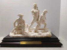 Goebel Limited Edition 1973, "Forging Westward" White Glazed Fiqures