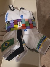 NEW FIFA World Cup 2026 Brasil 6 Packs Youth Crew Socks Brazil 8-12 Shoe Size