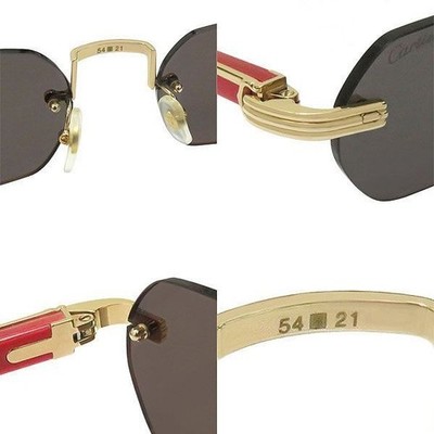 Rare Cartier Premiere de Cartier CT0362S Wood Sunglasses Trinity