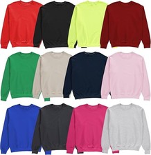 BILLIONHATS 12 Pack Mens Adult Crewneck Fleece Lined Pullover Sweatshirt Bulk .