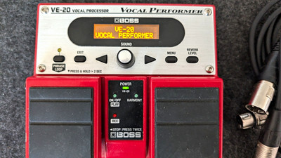 BOSS VE-20 Vocal Performer Bodengerät 2 Kanäle 30 Sounds Harmony Loop XLR-Kabel