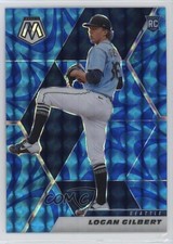 2021 Panini Mosaic Rookie Reactive Blue Mosaic Prizm Logan Gilbert #287 15ep