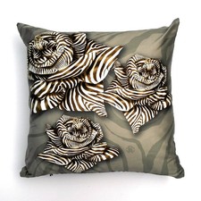 ROBERTO CAVALLI HOME - CUSCINO LETTO DIVANO  40X40 CM "ZEBRA ROSE SAND"