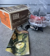 Vintage NOS Oster 681 FLAME Electric Fondue Set Aluminum