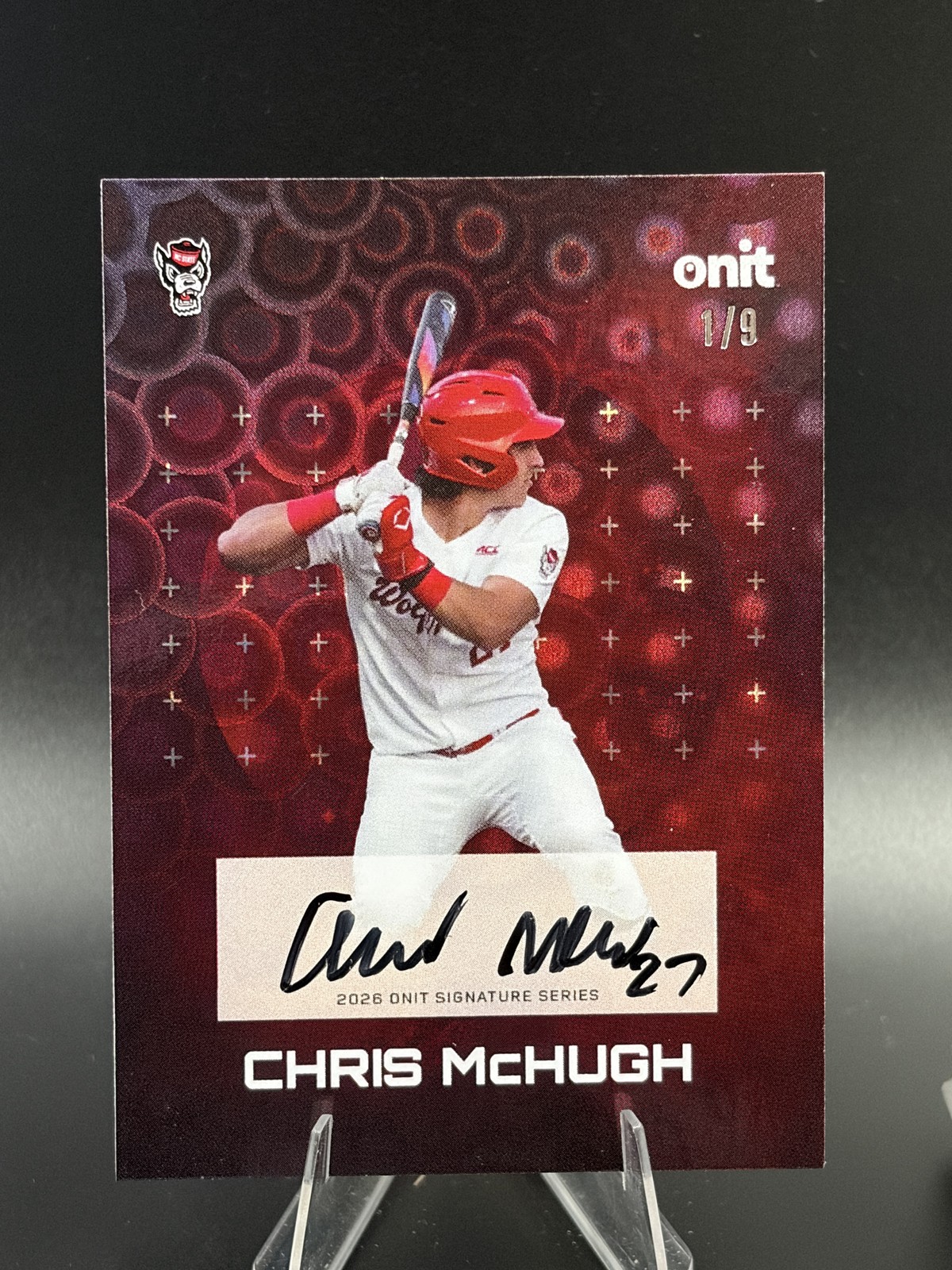 #S-29 2026 Onit Gravity Baseball Chris McHugh On Card Auto #1/9 NC State