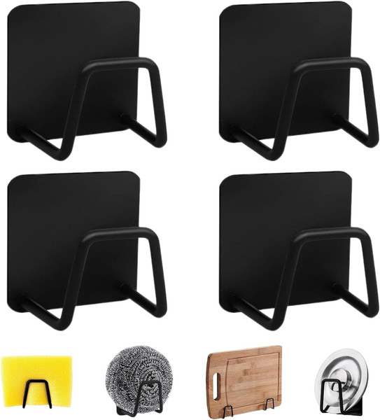 4 StüCk Schwammhalter KüChe Edelstahl, Schwammhalter SpüLbecken-image