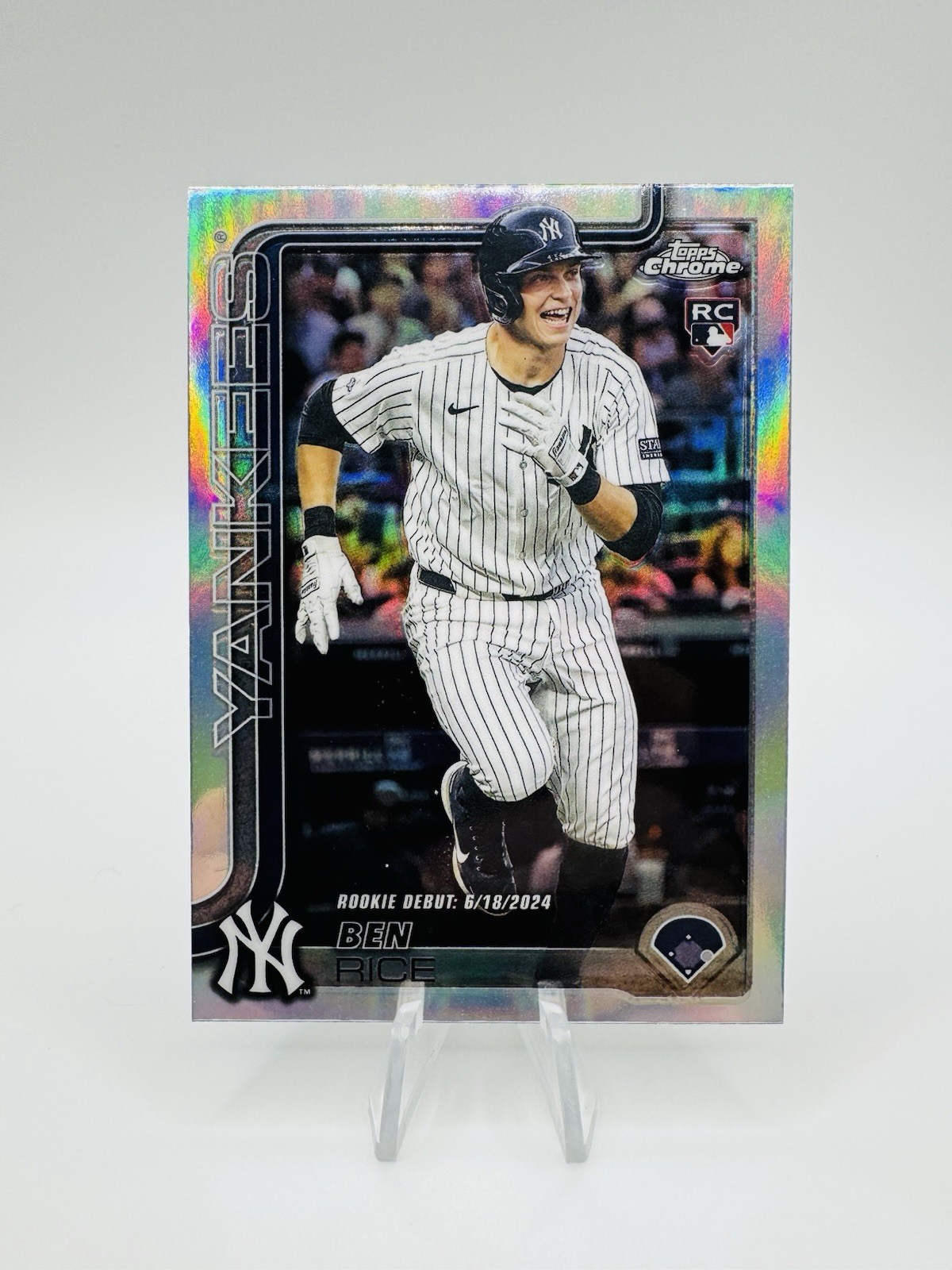 Ben Rice 2025 Topps Chrome Update Refractor Rookie Debut Yankees RC USC138