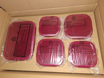 5 tlg Lock & Lock Glas Set,2x500 Ml,2x750 ml und 2 Liter,Fb. brombeer,OVP, Neu