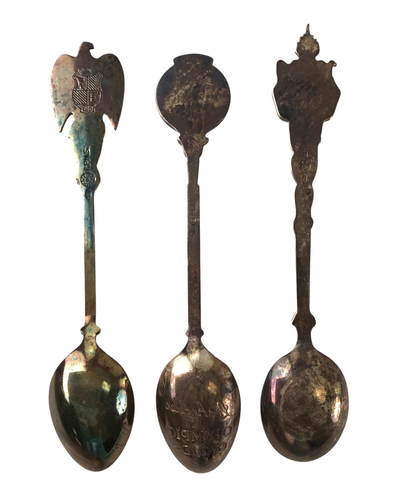 3 Demitasse Spoons USA 1976 Bicentennial + 1980 1984 Olympic Games EPNS Holland - Picture 5 of 8
