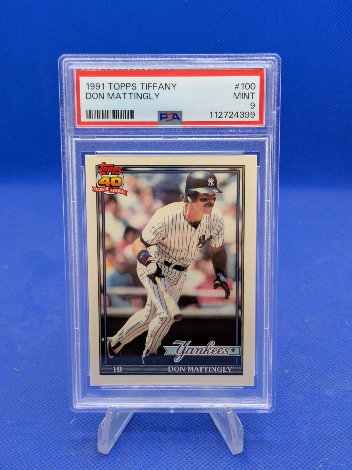 1991 Topps TIFFANY #100 Don Mattingly New York Yankees PSA 9