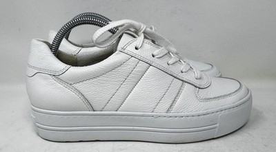 Paul Green Unity Platform White Leather Sneakers Women s Size 8.5 US