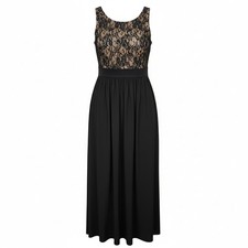 Eliza J black lace-bodice maxi dress size 8