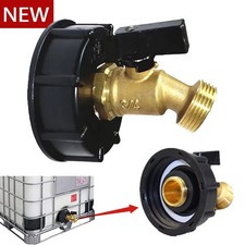275 330 Gallon IBC Tote Water Tank Adapter 2" Brass Hose Faucet Valve Connector